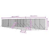 Vanjski kavez za pse srebrni 4 x 16 x 2 m od pocinčanog čelika | shoptok.hr