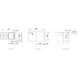 Blanco sudoper AXIS III 45 S-IF InFino INOX 18/10, pribor staklena daska, s dalj. upr. | shoptok.hr