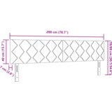 vidaXL LED glava postelje z dimantskimi blokov v svetli sivi, 200 cm tkanine | Shoptok.si