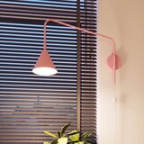 Sollux Ružičasta željezna zidna lampa sa savitljivom konstrukcijom s utikačem Zylo – | shoptok.hr