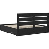  Krevetna konstrukcija Crni hrast 180 x 200 cm Konstruirano drvo | shoptok.hr