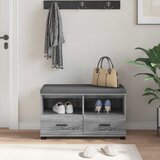  Klupa za hodnik s jastukom Sivi Sonoma 80 x 38 x 46 cm | Eponuda.com