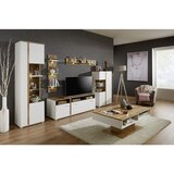 Mömax tv-element alamo, bela, barva hrasta, led | Shoptok.si