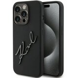 Karl Lagerfeld Originalna Hardcase maskica za iPhone 15 Pro Max (Silikonski Karl Script Logo / crna) | shoptok.hr
