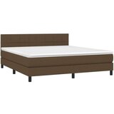  Box spring postelja z vzmetnico temno rjava 180x200 cm blago, (20896044) | Shoptok.si