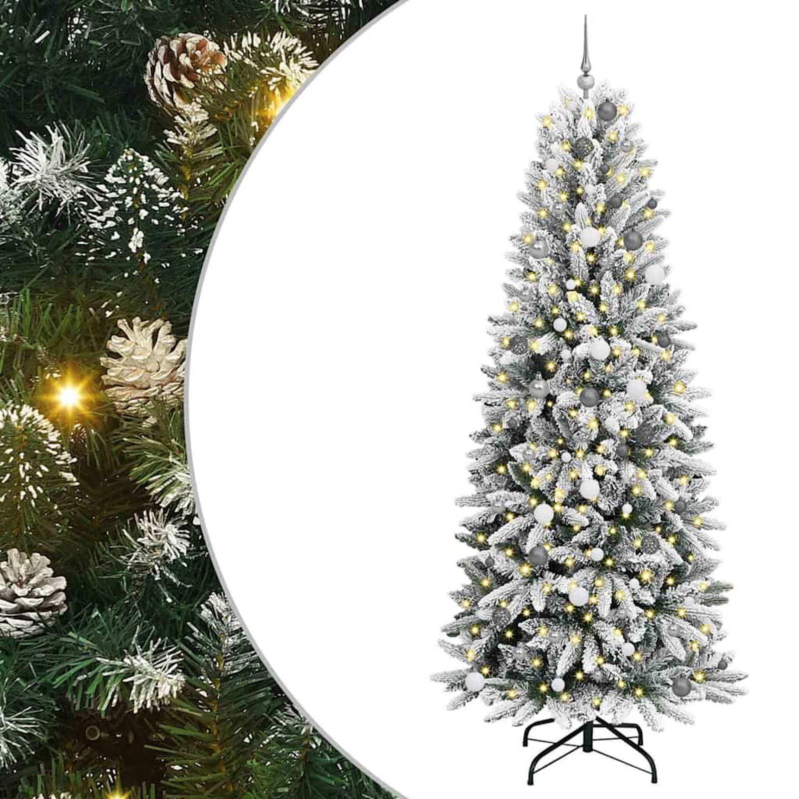 vidaXL Umestno božično drevo med 300 LED Bela 93 x 93 x 240 cm, (5000074823) Cene