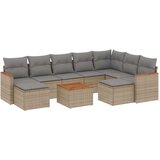 vidaXL 10-dijelni set vrtnih sofa s jastucima bež od poliratana | shoptok.hr