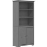 Maison Chic Knjižna omara - Knjižni regal BODO siva 82x40x173 cm trdna borovina, (21724737) Cene