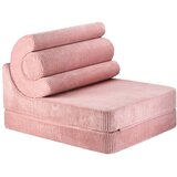 Wigiwama Rožnat otroški fotelj iz rebrastega žameta Flipster – | Shoptok.si