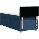  Krevet s oprugama i madracem plavi 100 x 200 cm od tkanine | shoptok.hr
