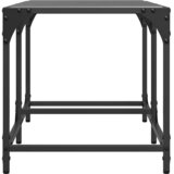  Stolić za kavu s crnom staklenom površinom 78,5x40x40 cm čelik | shoptok.hr