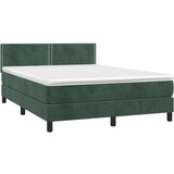  Box spring postelja z vzmetnico temno zelen 140x190 cm žamet, (20899925) | Shoptok.si