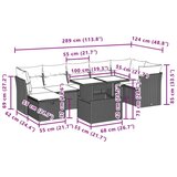  8-dijelni set vrtnih sofa od poliratana s jastucima sivi | shoptok.hr