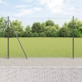 vidaXL hexagonalna ograja siva 1,4x25 m jeklo | Shoptok.si