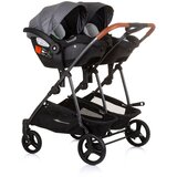 Chipolino dječja kolica za blizance ili dvoje djece Duo Smart Silver Grey | shoptok.hr