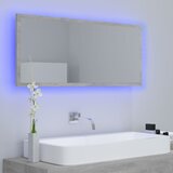  LED kupaonsko ogledalo siva boja betona 100x8,5x37 cm akrilno | Eponuda.com