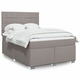 vidaXL Box spring postelja z vzmetnico taupe 160x200 cm blago Cene