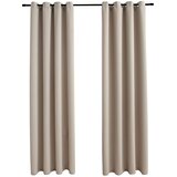  Zavjese za zamračivanje s prstenima 2 kom bež 140 x 225 cm | shoptok.hr