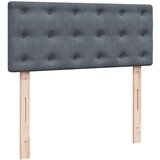 Box spring krevet s madracem tamnosivi 120 x 200 cm baršunasti | shoptok.hr
