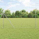 vidaXL Ograja za polja 1.4x50 m Galvanizirano jeklo | Shoptok.si