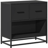  Noćni ormarić crni 60x31x60 cm Konstruirano drvo i metal | Eponuda.com