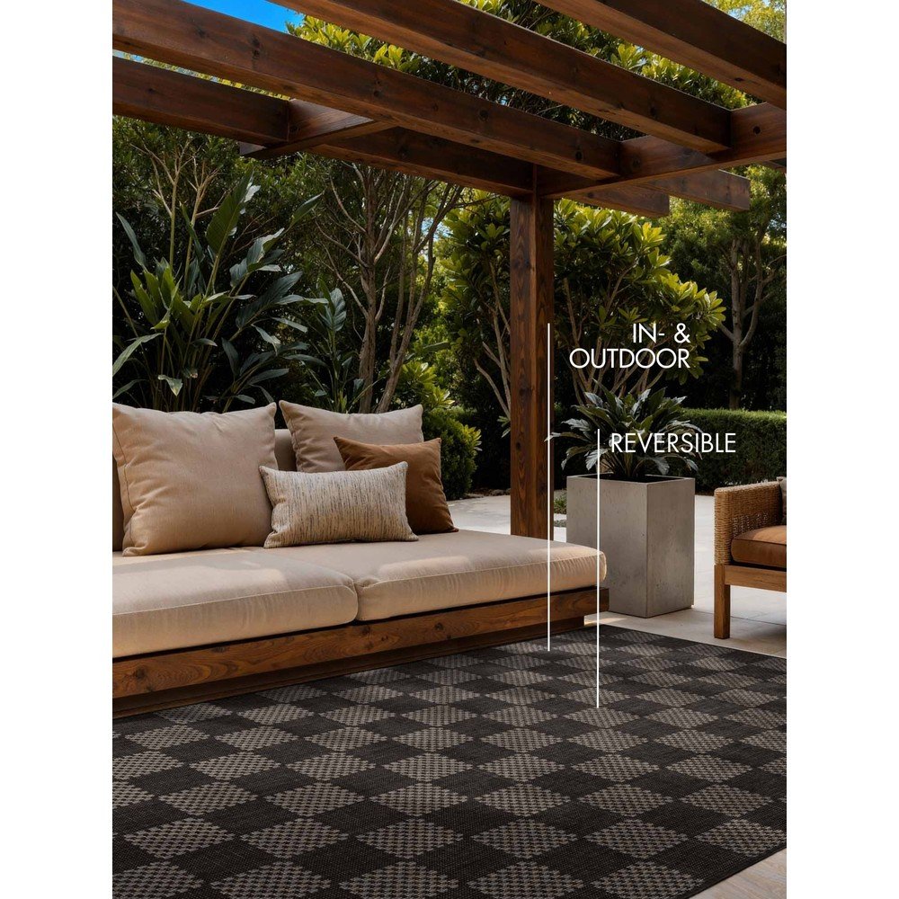 Ted Baker Crni/krem unutarnji i vanjski tepih 160x230 cm Haringey Dorothy – | shoptok.hr