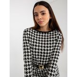 Och Bella Dress-TW-SK-BL-1007.32P-black-white | shoptok.hr