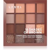 LAMEL 16 Shades Of Brown paleta senčil za oči 16 g Cene