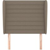 Uzglavlje s ušima smeđesivo 93x23x118/128 cm od tkanine | shoptok.hr
