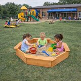 Kinder Home Dečiji drveni peskarnik – model sa 8 strana i 4 sedišta, 134,5×134,5 cm | Eponuda.com