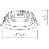  APLED - LED ugradno svetlo RONDO WOODLINE LED/6W/230V 4000K prečnik 15 cm masivna borovina | Eponuda.com