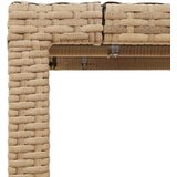  Vrtni stol sa staklenom pločom bež 90x90x75 cm od poliratana | shoptok.hr