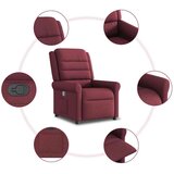  Naslonjač od tkanine crvena boja vina | shoptok.hr