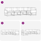  Set vanjskih sofa 5 pcs Prirodna i bež | Shoptok.si