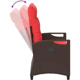  Vrtna klupa Smeđa i crvena 105 x 60 x 112 cm Čelik i poliester | shoptok.hr