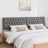 vidaXL tapecirani uzglavlje tamno siva 200 cm čvrsto borovo drvo | shoptok.hr