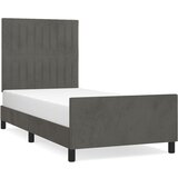 Maison Chic Posteljni okvir - Enojna postelja - Postelja za odrasle brez vzmetnice temno siv 80x200 cm žamet-J7885, (21770429) Cene