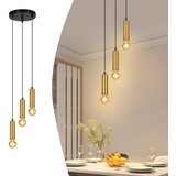 Nettlife viseča svetilka 3 žarnice zlata E27 industrijska jedilna miza kovinska, (22123055) | Shoptok.si