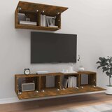 Komplet TV omaric 3-delni dimljen hrast konstruiran les, (20734900) | Shoptok.si