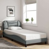  Okvir kreveta s LED svjetlima svjetlosivi 80x200 cm od tkanine | shoptok.hr