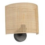 Opviq Örgülü rattan abajurlu oval aplik beigeblack wall lamp | Eponuda.com