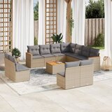 vidaXL 12-dijelni set vrtnih sofa od poliratana s jastucima bež | shoptok.hr