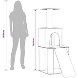  Mačje drvo s sisalnim postoljima za grebanje Svjetlosiva 146 cm | shoptok.hr