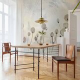  Foto tapeta - Minimalist meadow - floral motif in light shades with reflections 200x140 | shoptok.hr