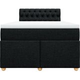  Krevet s oprugama i madracem crni 120 x 200cm od tkanine | shoptok.hr