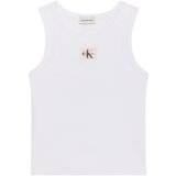 Calvin Klein Jeans Topi & Bluze A - WOVEN LABEL 2X2 LV047C201G Bela | Shoptok.si