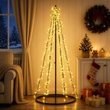  LED božićno drvce 165 cm 540 LED lampica Topla bijela Čelik | shoptok.hr