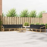  Set vanjskih sofa 9 kom. Bijela i antracit Poliester | shoptok.hr