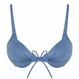 Trendyol Blue Balconette Push Up Bikini Top Cene