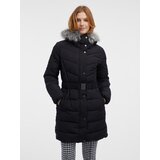 Orsay Black women's quilted coat with faux fur - Women Cijene